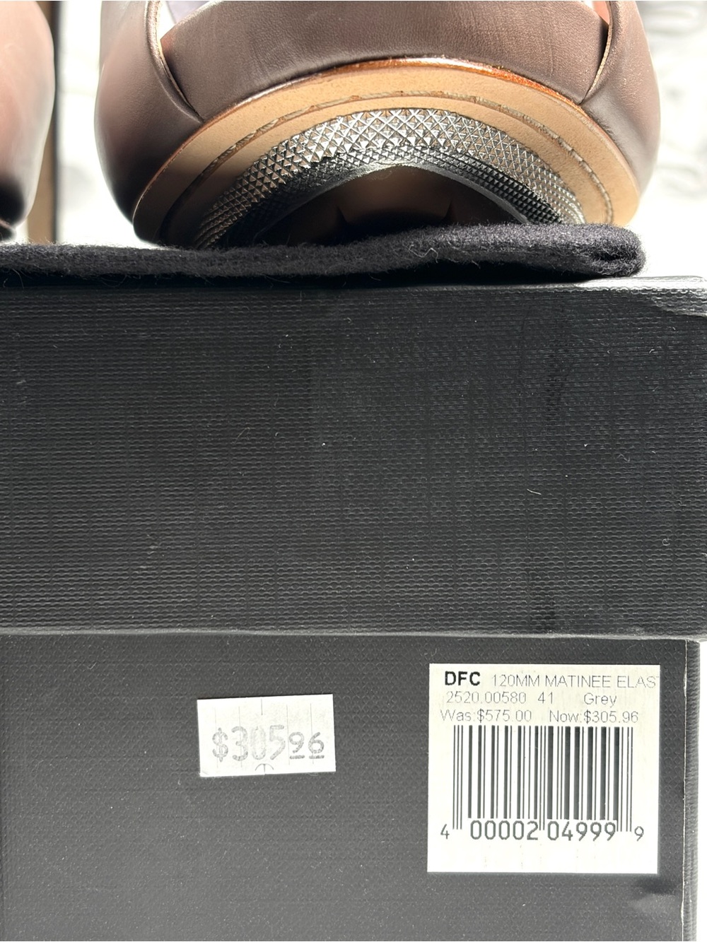 Alejandro Ingelmo Matinee Taupe Gray Leather & Silver Strap 120mm Heels, Sz 11 - Picture 7 of 7